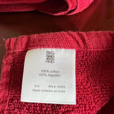 Three Sets of 100% Cotton Towels (B1-RG)