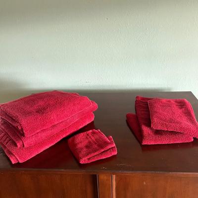 Three Sets of 100% Cotton Towels (B1-RG)
