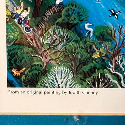 Pencil Signed Judith Cheney ‘The French Broad River in Asheville Illustrated Map (B1-RG)