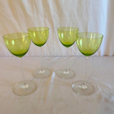 Four Baccarat Perfection Chartreuse Rhine Wine Glasses (LR-MG)