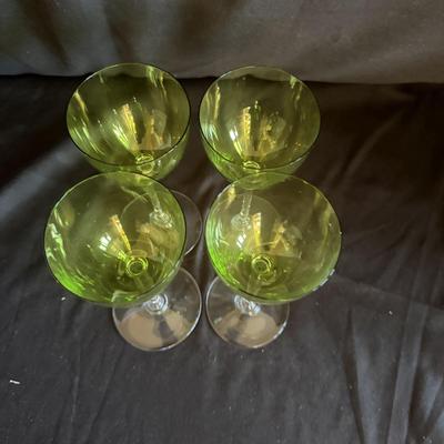 Four Baccarat Perfection Chartreuse Rhine Wine Glasses (LR-MG)
