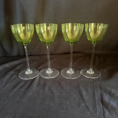 Four Baccarat Perfection Chartreuse Rhine Wine Glasses (LR-MG)