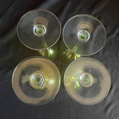 Four Baccarat Perfection Chartreuse Rhine Wine Glasses (LR-MG)