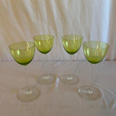 Four Baccarat Perfection Chartreuse Rhine Wine Glasses (LR-MG)