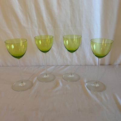 Four Baccarat Perfection Chartreuse Rhine Wine Glasses (LR-MG)