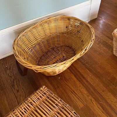 Wicker Laundry & More Baskets With Handles (B1-RG)