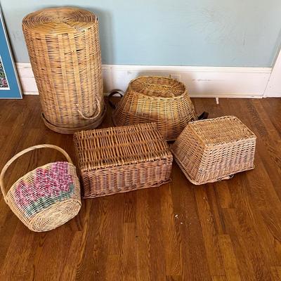 Wicker Laundry & More Baskets With Handles (B1-RG)