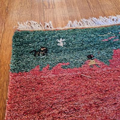 Red & Green Hand Woven Persian Rug (LR-JS)