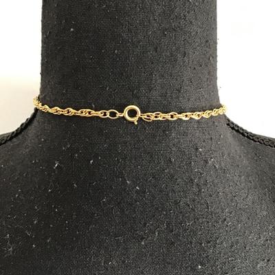 Beautiful vintage, green stain, glass waterfall necklace, gold tone, vintage