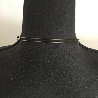 Cute collar necklace faux red glass