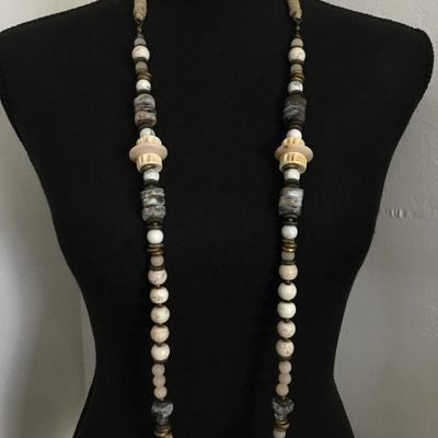 Vintage ethnic, signed statement necklace