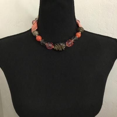 Beautiful shell and glass bead necklace