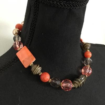 Beautiful shell and glass bead necklace