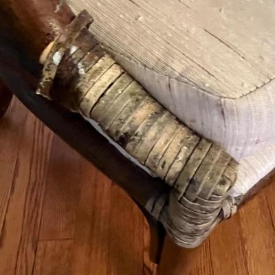 Cushioned Rattan and Wood Armchair (DR-BC)