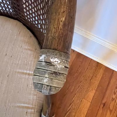 Cushioned Rattan and Wood Armchair (DR-BC)