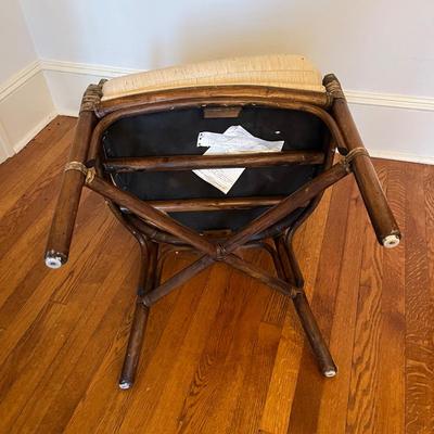 Cushioned Rattan and Wood Armchair (DR-BC)