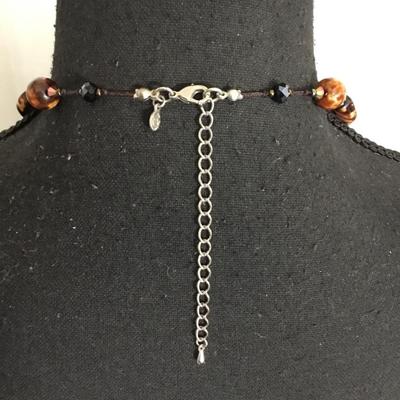 Beautiful vintage premier, design, glass and stone bead necklace