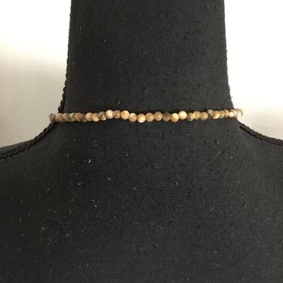 Beautiful genuine, red oranger abalone shell flashing eyes round ball bead necklace