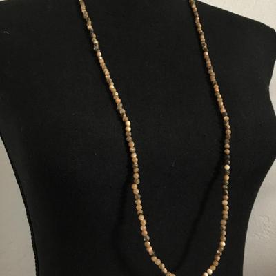 Beautiful genuine, red oranger abalone shell flashing eyes round ball bead necklace