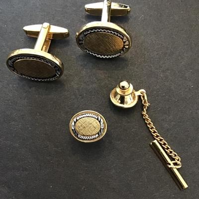 Sale Photo Thumbnail #60: Vintage fusler, cufflinks and tie clip. Please see attached photos.