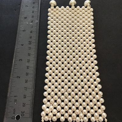 Sale Photo Thumbnail #10: Beautiful Faux pearl stretchy bracelet. Please see attached photos.