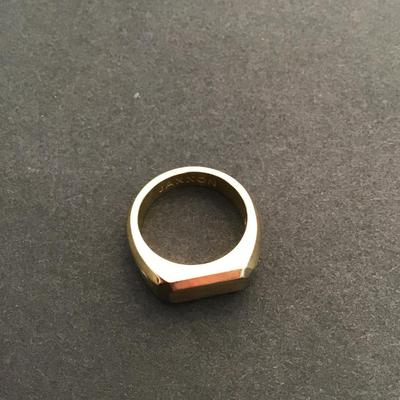 Sale Photo Thumbnail #92: Jaxxon Goldplated signet ring very nice no wear no scratches please see attached photos