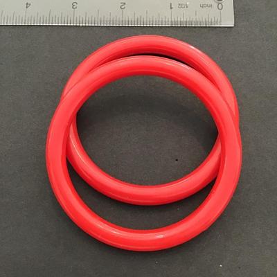 Sale Photo Thumbnail #128: Vintage, red bangle bracelets please see attached photos