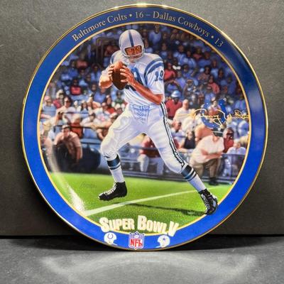Johnny Unitas "Champion Colt" Plate Superbowl V