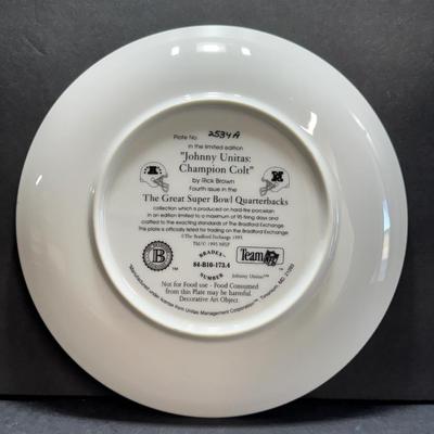 Johnny Unitas "Champion Colt" Plate Superbowl V