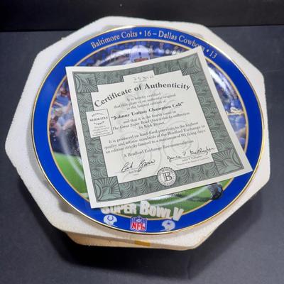 Johnny Unitas "Champion Colt" Plate Superbowl V