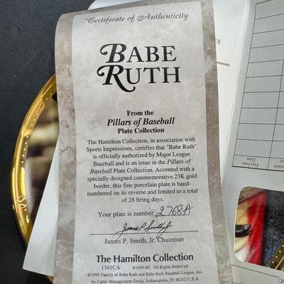 Babe Ruth Pillars of Baseball Plate