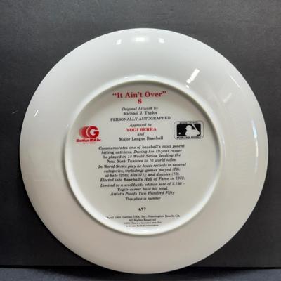 Yogi Berra "It ain't over" Plate