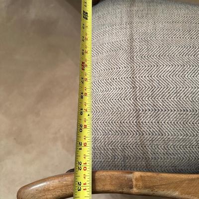 Vintage Upholstered Wood-Frame Armchair