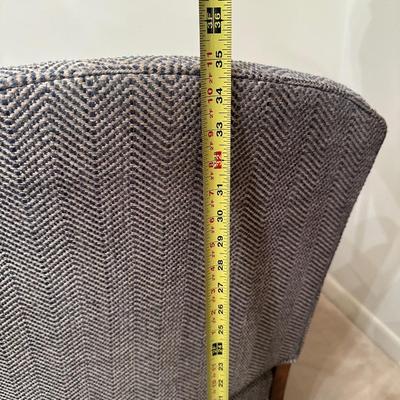 Vintage Upholstered Wood-Frame Armchair