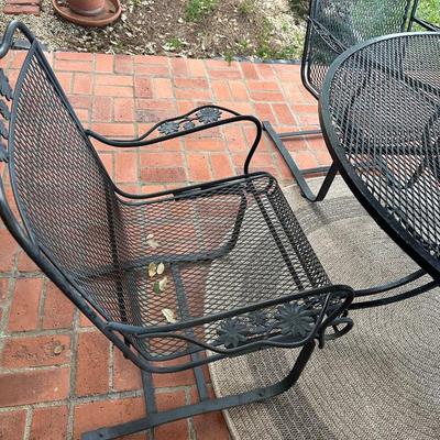 Wrought Iron Patio Table & 4 Chairs