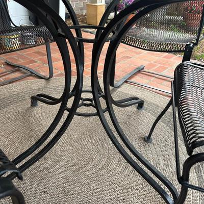 Wrought Iron Patio Table & 4 Chairs