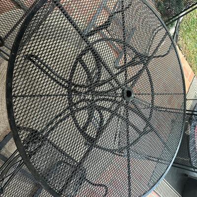Wrought Iron Patio Table & 4 Chairs