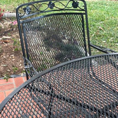 Wrought Iron Patio Table & 4 Chairs