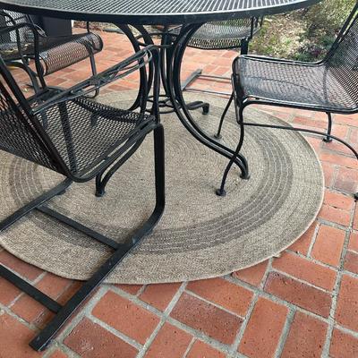 Wrought Iron Patio Table & 4 Chairs