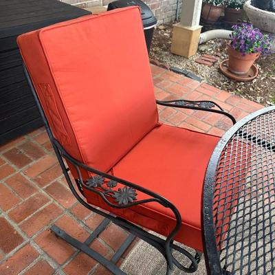 Wrought Iron Patio Table & 4 Chairs