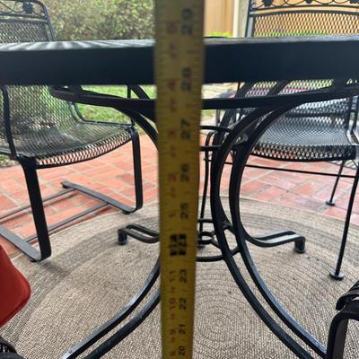 Wrought Iron Patio Table & 4 Chairs