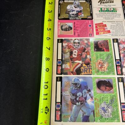 Action Packed Uncut NFL Sheet