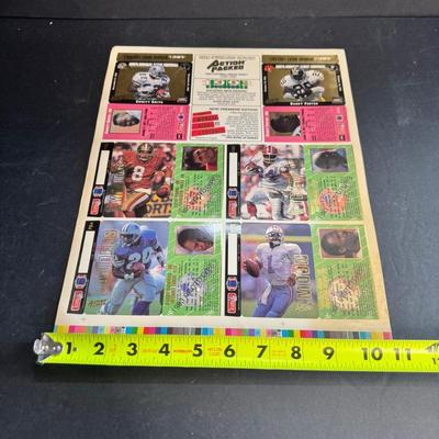 Action Packed Uncut NFL Sheet