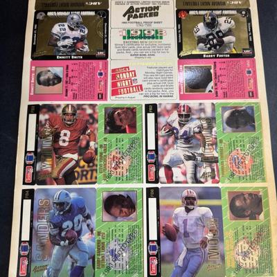 Action Packed Uncut NFL Sheet