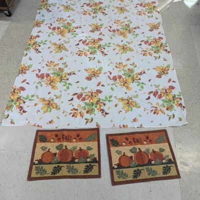 Vintage Fall Tablecloth & Place-mats