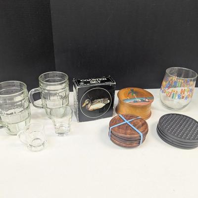 Beer & Shot Glasses & Coasters