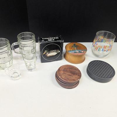 Beer & Shot Glasses & Coasters