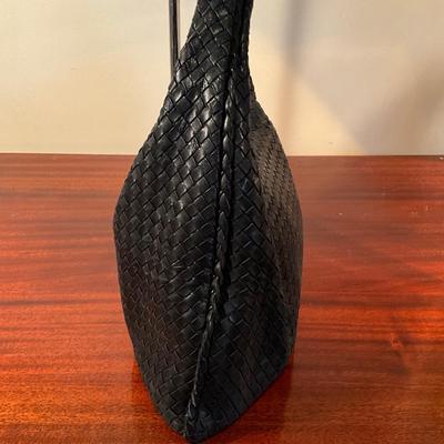 1009 Bottega Veneta Intrecciato Black Woven Leather Hobo bag