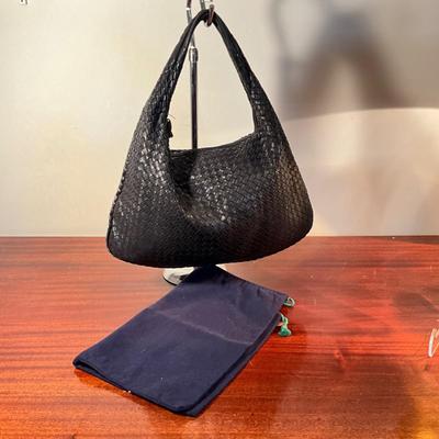 1009 Bottega Veneta Intrecciato Black Woven Leather Hobo bag