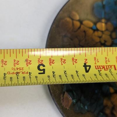 Vintage Enamel On Copper Dish & Giraffe Dish